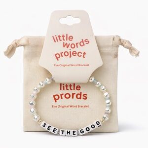 Little Words Project “See the Good” Affirmation Bracelet NEW with Pouch